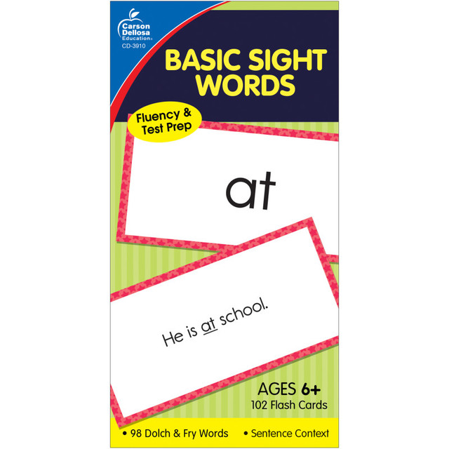 CARSON DELLOSA EDUCATION Carson Dellosa Education Basic Sight Words Flash Cards