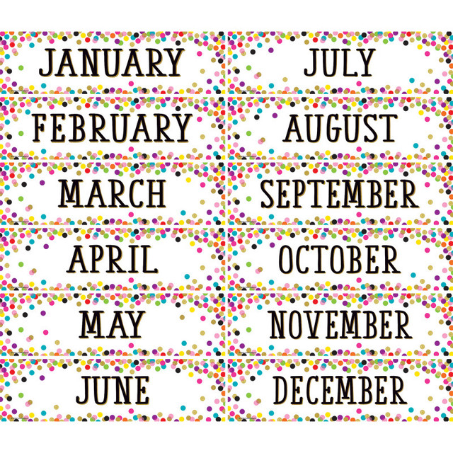 TEACHER CREATED RESOURCES Teacher Created Resources® Confetti Monthly Headliners