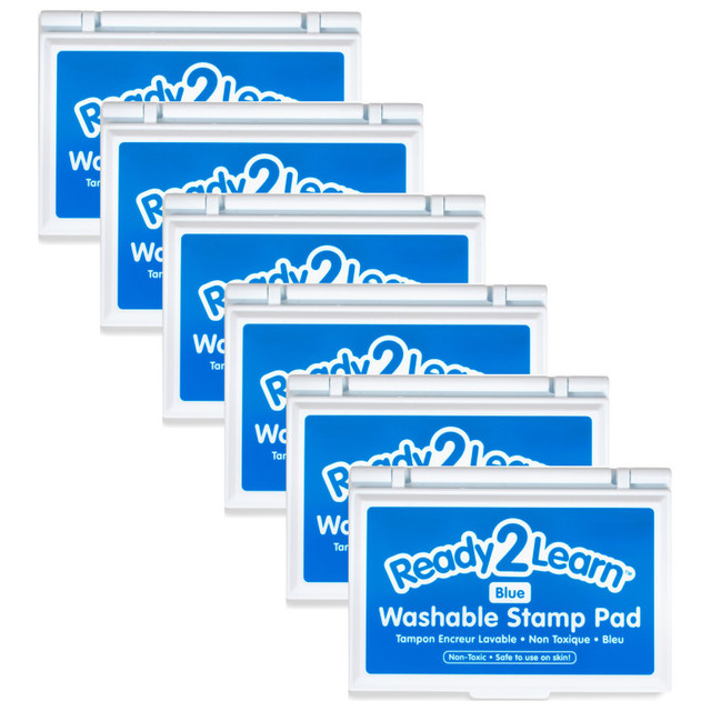 LEARNING ADVANTAGE READY 2 LEARN™ Washable Stamp Pad - Blue - Pack of 6