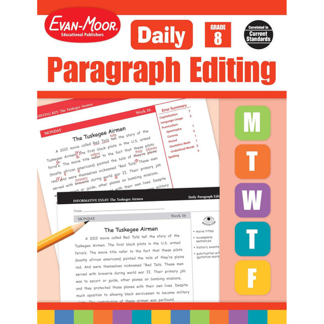 CARSON DELLOSA EDUCATION Evan-Moor Educational Publishers Daily Paragraph Editing Book, Grade 8