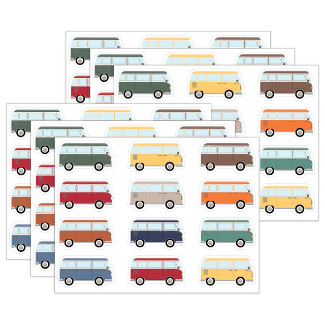 TEACHER CREATED RESOURCES Teacher Created Resources® Moving Mountains Road Trip Camper Vans Mini Accents, 36 Per Pack, 6 Packs