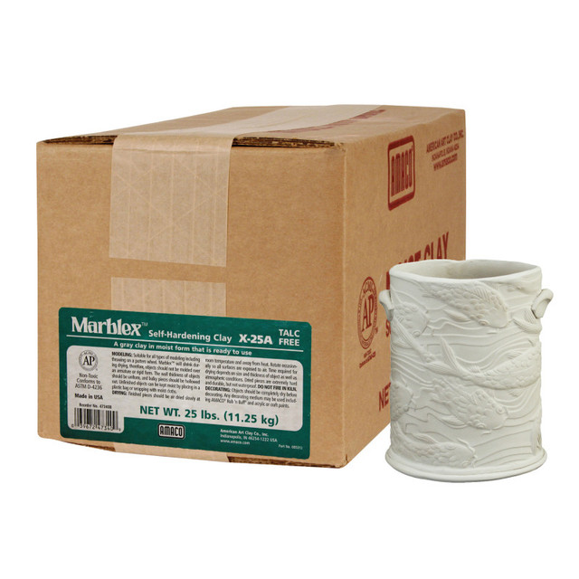 AMERICAN ART CLAY AMACO Marblex™ Self-Hardening Clay, Gray, 25 lbs.