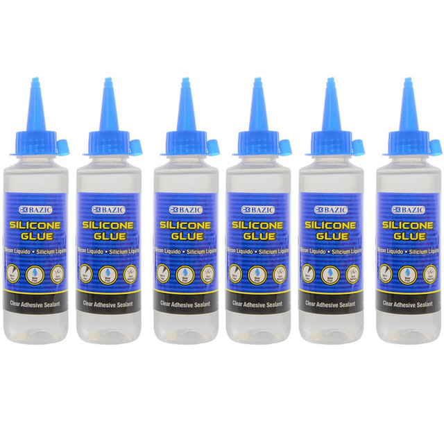 BAZIC PRODUCTS BAZIC Products® Silicone Glue, 3.38 fl oz (100 mL), Pack of 6