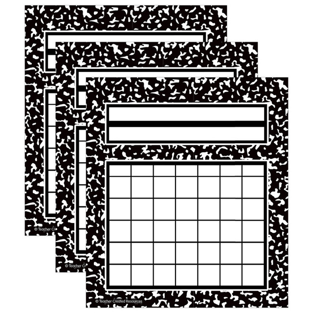 TEACHER CREATED RESOURCES Teacher Created Resources® Cool for School Composition Incentive Charts, 36 Per Pack, 3 Packs