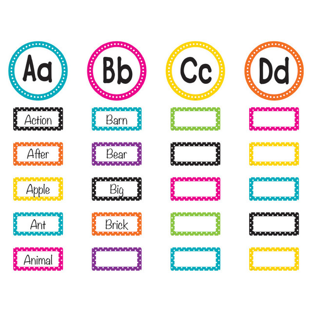 TEACHER CREATED RESOURCES Teacher Created Resources® Polka Dots Word Wall Bulletin Board Display Set