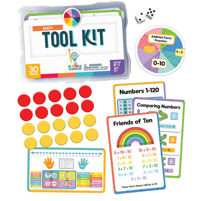 CARSON DELLOSA EDUCATION Carson Dellosa Education Be Clever Wherever Math Tool Kit Manipulative, Grade K-1