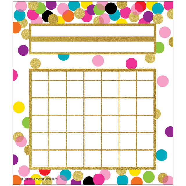 TEACHER CREATED RESOURCES Teacher Created Resources® Confetti Incentive Charts, 36 Per Pack