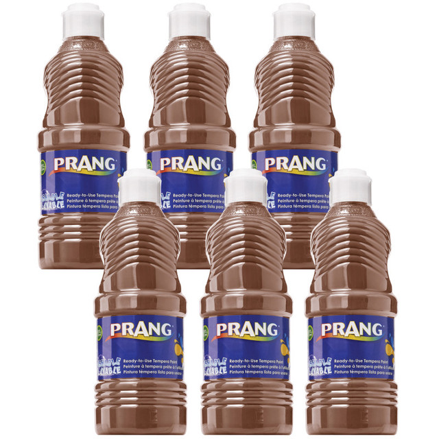 DIXON TICONDEROGA CO Prang® Washable Tempera Paint, Brown, 16 oz, Pack of 6