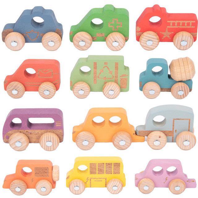 LEARNING ADVANTAGE TickiT® Rainbow Wooden Vehicles
