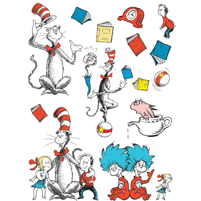 EUREKA Eureka® Cat in the Hat™ Large Characters Bulletin Board Set