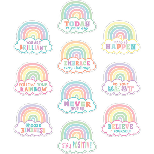 TEACHER CREATED RESOURCES Teacher Created Resources® Pastel Pop Positive Sayings Accents, Pack of 30
