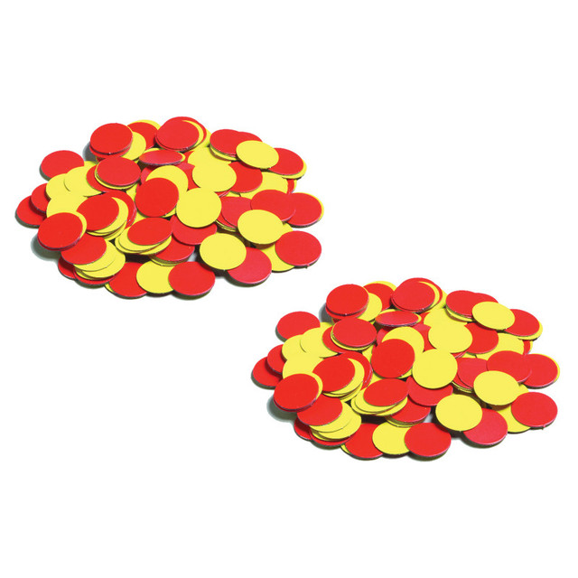 LEARNING ADVANTAGE Learning Advantage® Two-Color Counters - Plastic - Magnetic - 200 Per Set - 2 Sets