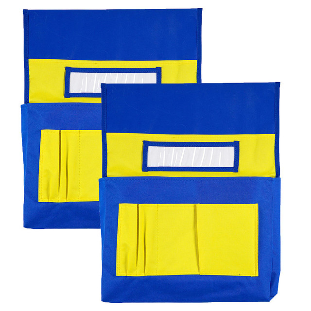 CARSON DELLOSA EDUCATION Carson Dellosa Education Chairback Buddy™ Pocket Chart, Blue/Yellow, Pack of 2