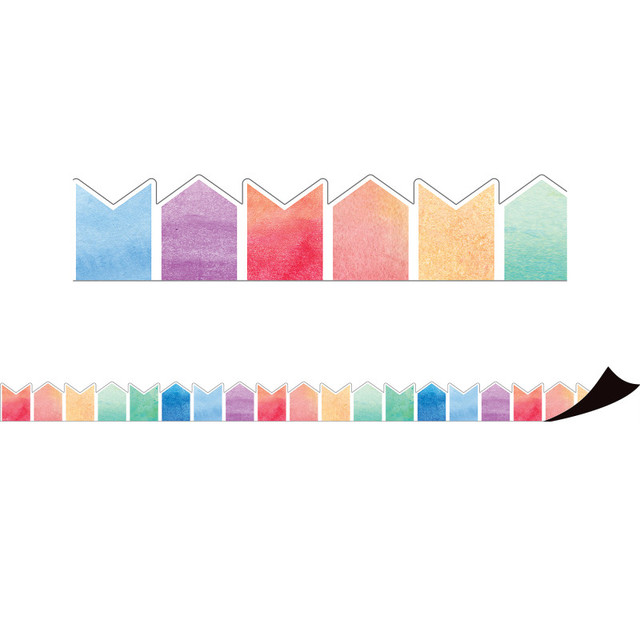 TEACHER CREATED RESOURCES Teacher Created Resources® Watercolor Pennants Magnetic Border, 24 Feet