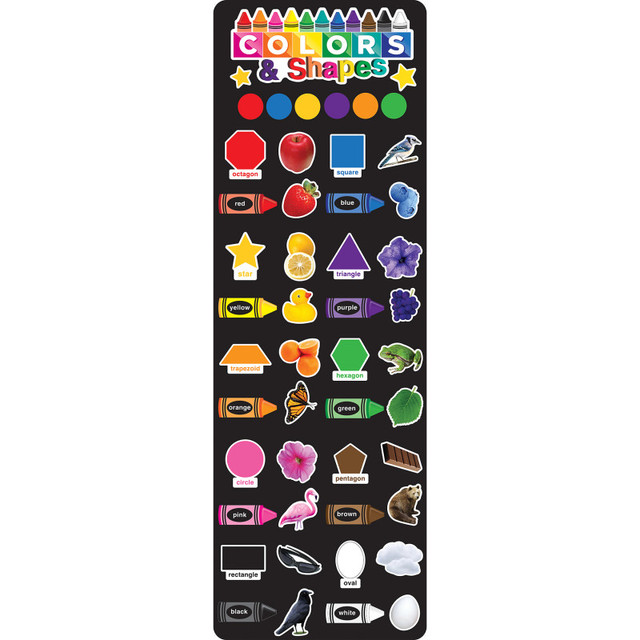 ASHLEY PRODUCTIONS Ashley Productions® Smart Poly™, The Original Fun Mat™, Mat Runner, 15.5" x 47", Colors and Shapes