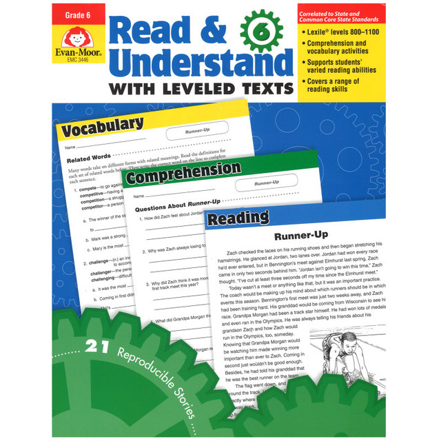 EVAN-MOOR Evan-Moor Educational Publishers Read and Understand with Leveled Text Book, Grade 6+