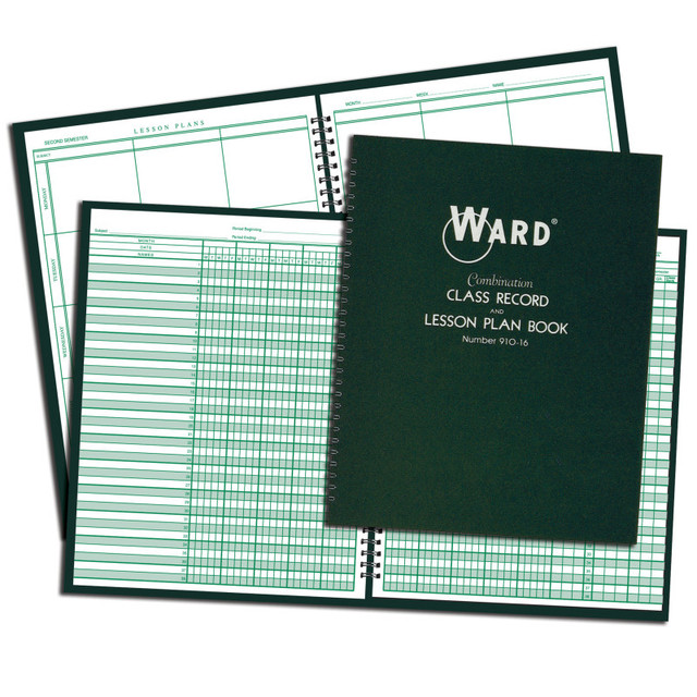 ELAN PUBLISHING WARD® Combination 9-10 Week Class Record + 6 Period Lesson Plan Book