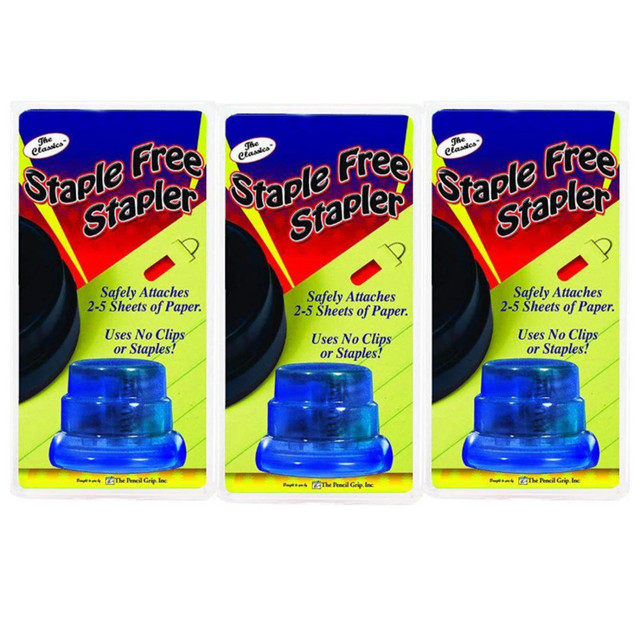 THE PENCIL GRIP The Pencil Grip™ Staple Free Stapler, Pack of 3