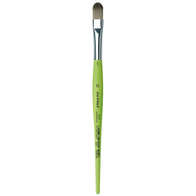 GREGORY DANIELS FINE ARTS INC da Vinci FIT Synthetics Student Brush, Synthetic, Acrylic & Tempera, Filbert, Series 375, Size 12 GREGORY DANIELS FINE ARTS INC da Vinci FIT Synthetics Student Brush, Synthetic, Acrylic & Tempera, Filbert, Series 375, Size 12