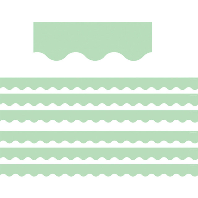TEACHER CREATED RESOURCES Teacher Created Resources® Mint Green Scalloped Border Trim, 35 Feet Per Pack, 6 Packs