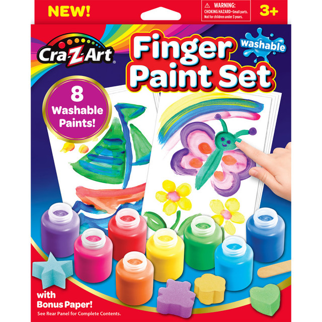 LAROSE INDUSTRIES LLC - CRA-Z-ART Cra-Z-Art® Washable Finger Paints Set, 8 Colors