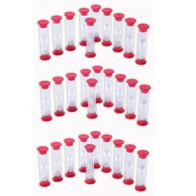LEARNING ADVANTAGE Learning Advantage® Sand Timers - 1 Minute - 10 Per Pack - 3 Packs