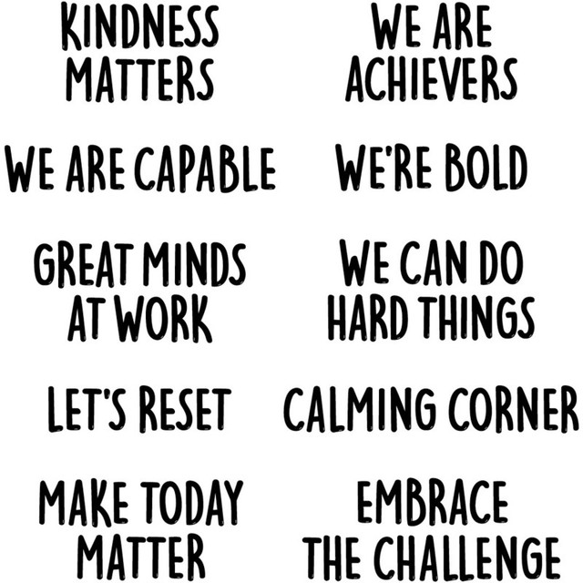 CREATIVE TEACHING PRESS Creative Teaching Press® Core Decor Mindset Motivation Punch-Out Phrases, 15 Phrases