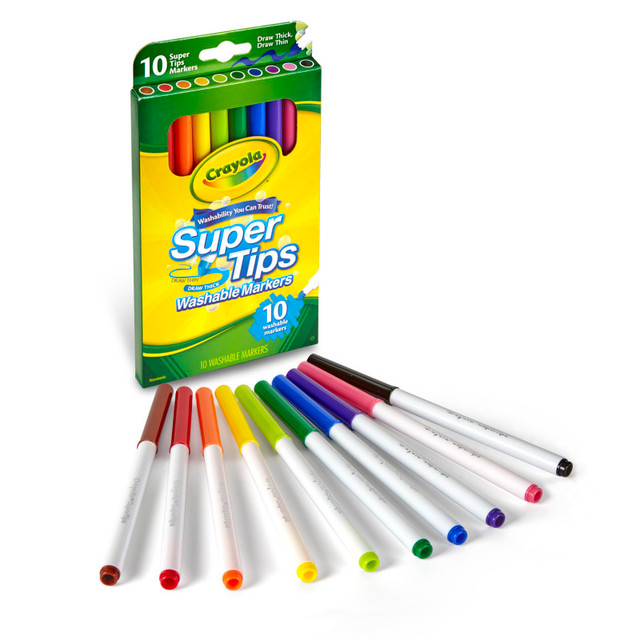 CRAYOLA LLC Crayola® Washable Super Tips Markers, Pack of 10