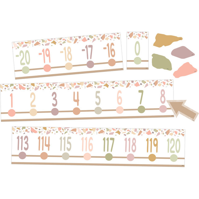 TEACHER CREATED RESOURCES Teacher Created Resources® Terrazzo Tones Number Line (-20 to +120) Bulletin Board Set, 24 Pieces