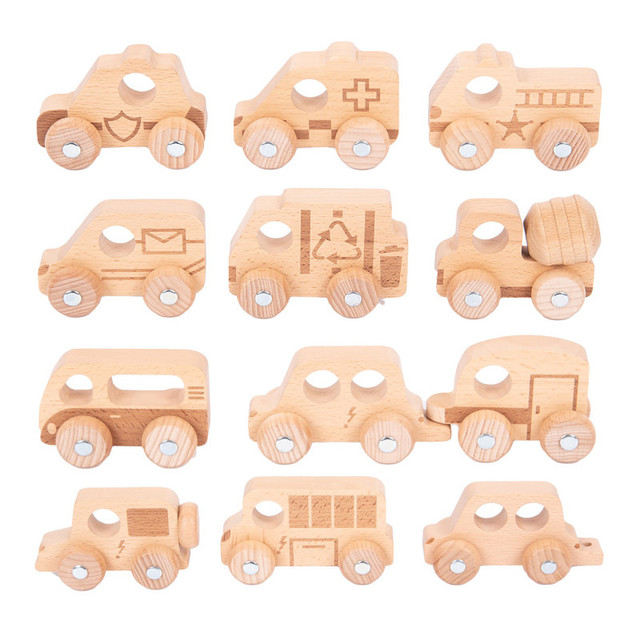 LEARNING ADVANTAGE TickiT® Natural Wooden Vehicles