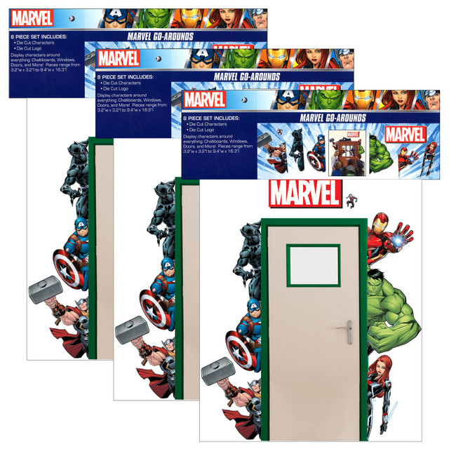 EUREKA Eureka® Marvel™ Go-Arounds®, 8 Pieces Per Set, 3 Sets