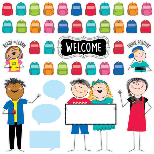 CREATIVE TEACHING PRESS Creative Teaching Press® Stick Kids All Are Welcome Bulletin Board Set