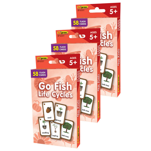 TEACHER CREATED RESOURCES Edupress™ Go Fish: Life Cycles Flash Cards, 3 Packs
