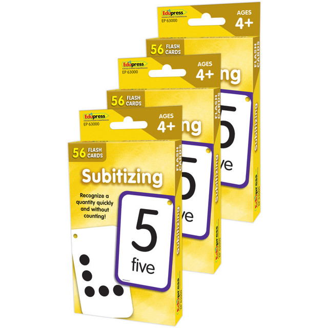 TEACHER CREATED RESOURCES Teacher Created Resources® Subitizing Flash Cards, 56 Per Pack, 3 Packs