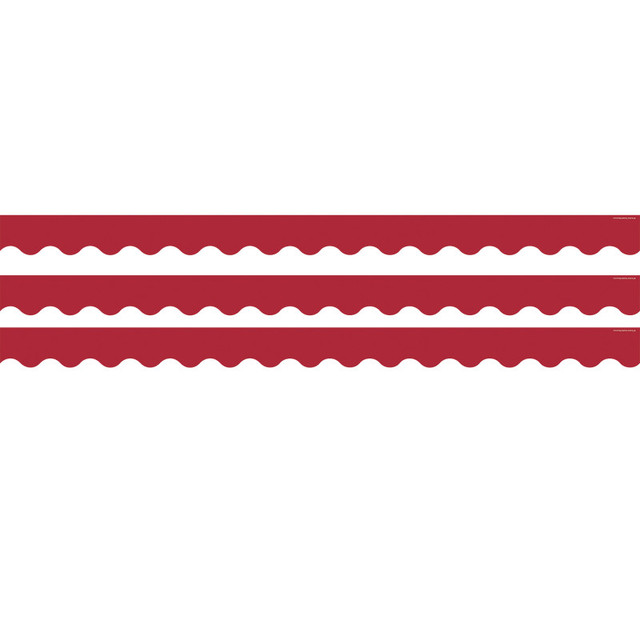 TEACHER CREATED RESOURCES Teacher Created Resources® Cranberry Red Scalloped Border Trim, 35 Feet Per Pack, 3 Packs