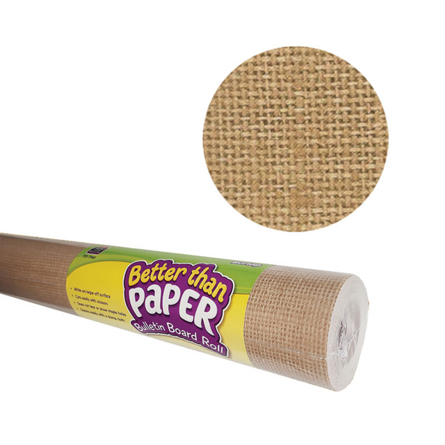TEACHER CREATED RESOURCES Teacher Created Resources® Better Than Paper® Bulletin Board Roll, 4' x 12', Burlap Design, 4 Rolls