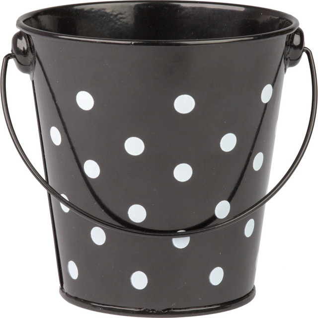 TEACHER CREATED RESOURCES Teacher Created Resources® Black Polka Dots Bucket