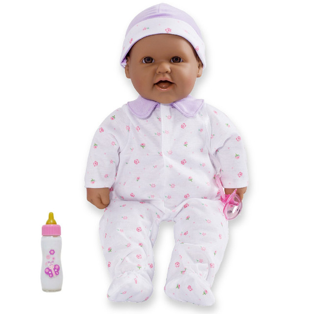 JC TOYS GROUP INC JC Toys La Baby Soft 16" Baby Doll, Purple with Pacifier, Hispanic