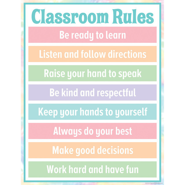 TEACHER CREATED RESOURCES Teacher Created Resources® Patel Pop Classroom Rules Chart
