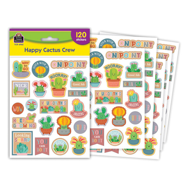 TEACHER CREATED RESOURCES Teacher Created Resources® Happy Cactus Crew Stickers, Pack of 120