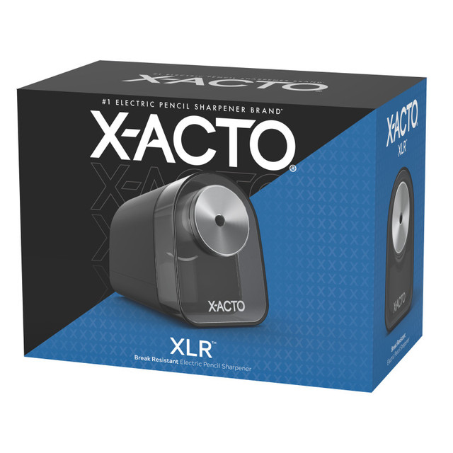 NEWELL BRANDS DISTRIBUTION LLC X-ACTO® Pencil Sharpener, XLR Electric Pencil Sharpener, Pencil Saver, SafeStart Motor, Black, 1818x