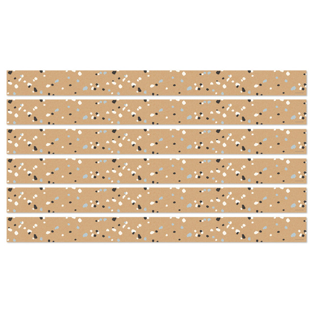 CARSON DELLOSA EDUCATION Carson Dellosa Education We Belong Speckled Kraft Paper Straight Borders Per Pack, 36 Feet Per Pack, 6 Packs