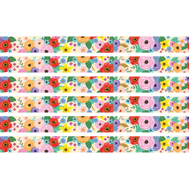 TEACHER CREATED RESOURCES Teacher Created Resources® Wildflowers Straight Border Trim, 35 Feet Per Pack, 6 Packs