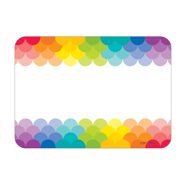 CREATIVE TEACHING PRESS Creative Teaching Press® Painted Palette Rainbow Scallops Name Tag Labels, 36/Pack