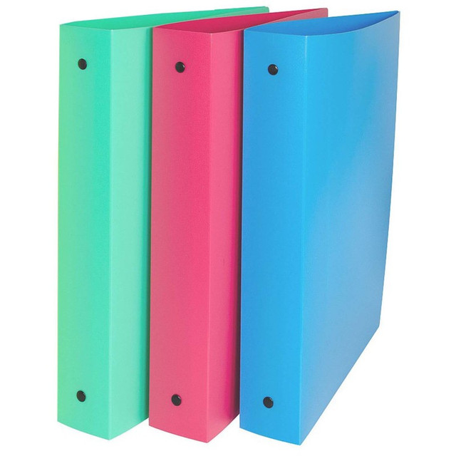 C-LINE PRODUCTS INC C-Line® 3-Ring Binder, 1.5" Capacity, Assorted Tropic Tones, Pack of 3