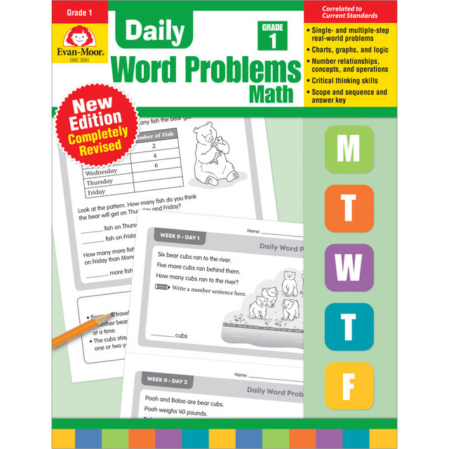 EVAN-MOOR Evan-Moor Educational Publishers Daily Word Problems Math, Grade 1