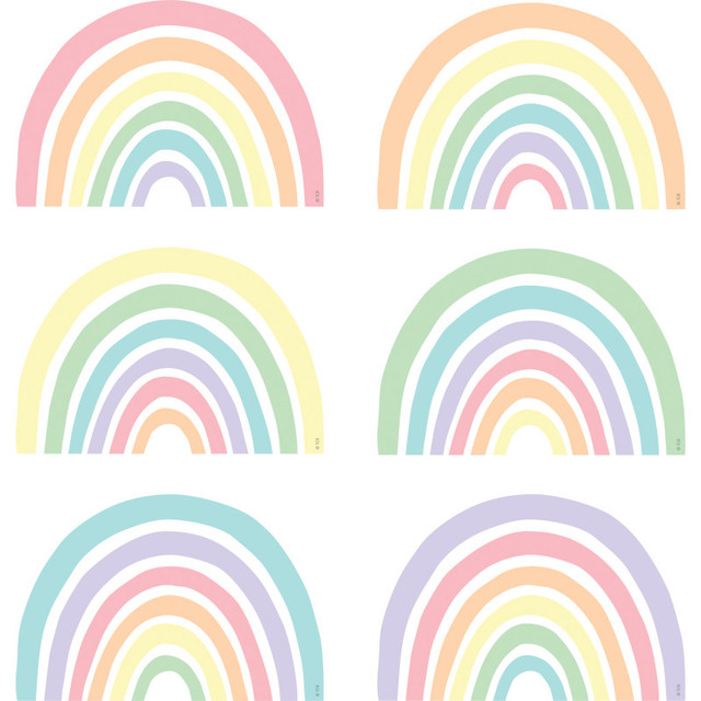 TEACHER CREATED RESOURCES Teacher Created Resources® Pastel Pop Rainbows Accents, Pack of 30