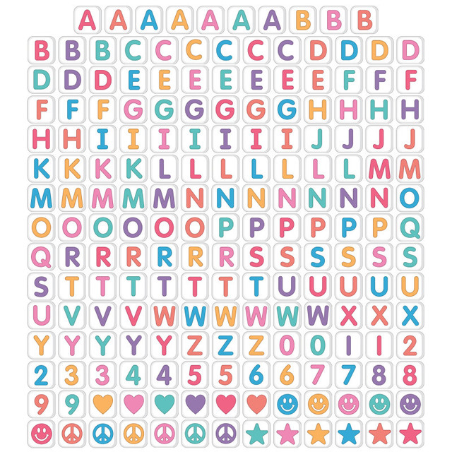 CARSON DELLOSA EDUCATION Carson Dellosa Education Crafty and Cool Letter Beads Bulletin Board Letters, 216 Pieces