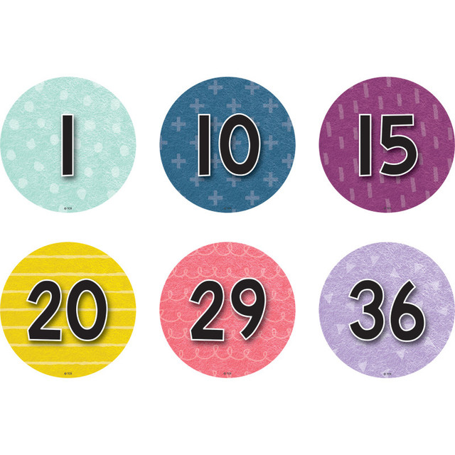 TEACHER CREATED RESOURCES Teacher Created Resources® Spot On Floor Markers Oh Happy Day Numbers 1-36, 4", Pack of 36