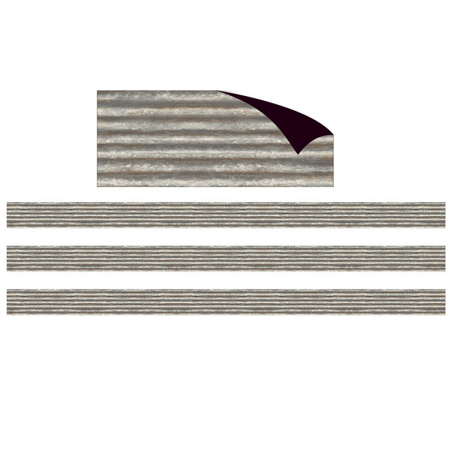 TEACHER CREATED RESOURCES Teacher Created Resources® Corrugated Metal Magnetic Border, 24 Feet Per Pack, 3 Packs